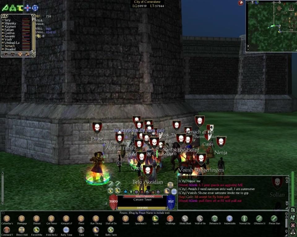 The UDL masses at the walls of Cornerstone, June 2003.