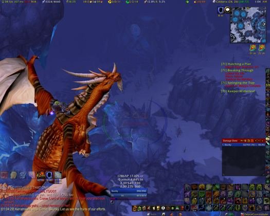 A red drake over Northrend.
